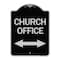 Signmission Church Parking W/ Bidirectional Arrow Heavy-Gauge Aluminum Sign, 24" x 18", BS-1824-24273 A-DES-BS-1824-24273 - alternate 1